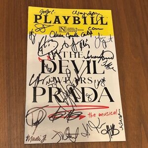 The Devil Wears Prada Playbill full cast signed